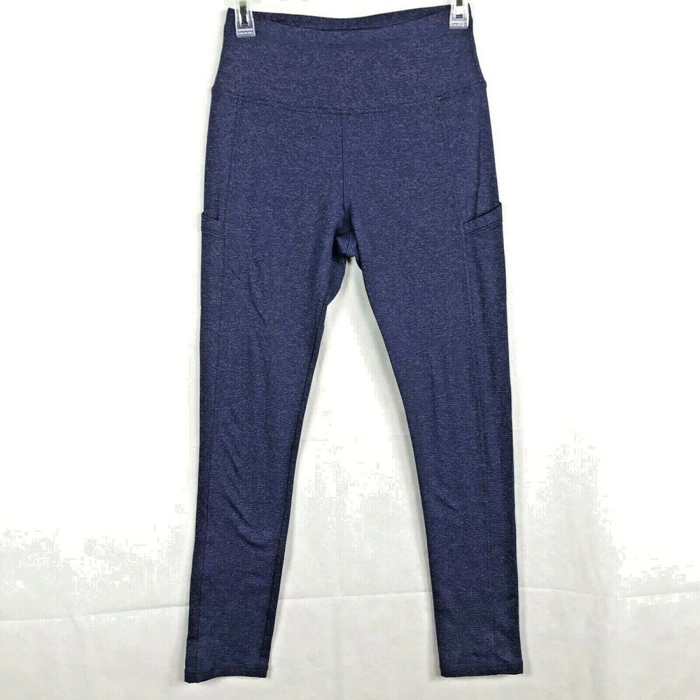 T by Talbots Leggings‎ Womens Sz XS Heather Blue Textured Slip Pocket Stretch